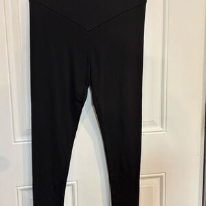 Black V-Waist Maternity Leggings